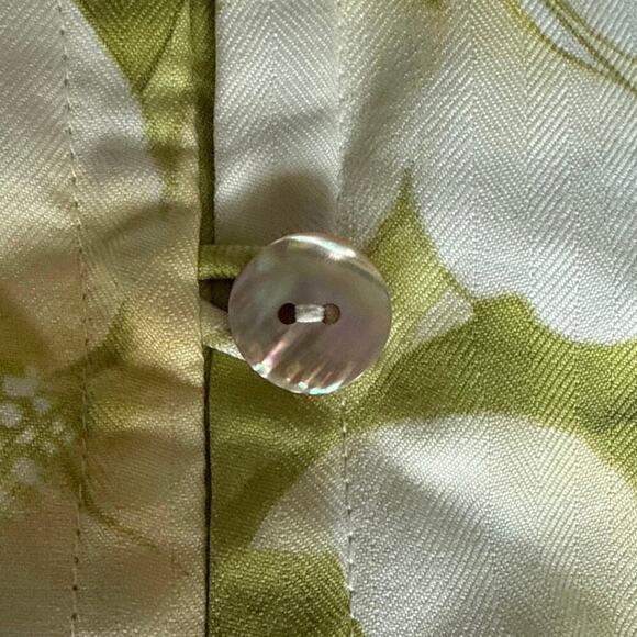 Vintage Pineapple Moon 100% Silk Crop Top Sz Medium Hawaiian Sleeveless Floral - Picture 2 of 6